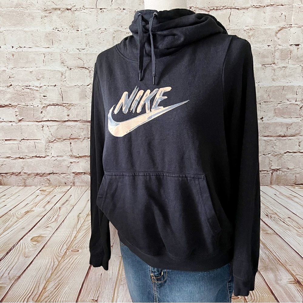 Nike hooded pullover sweatshirt metallic